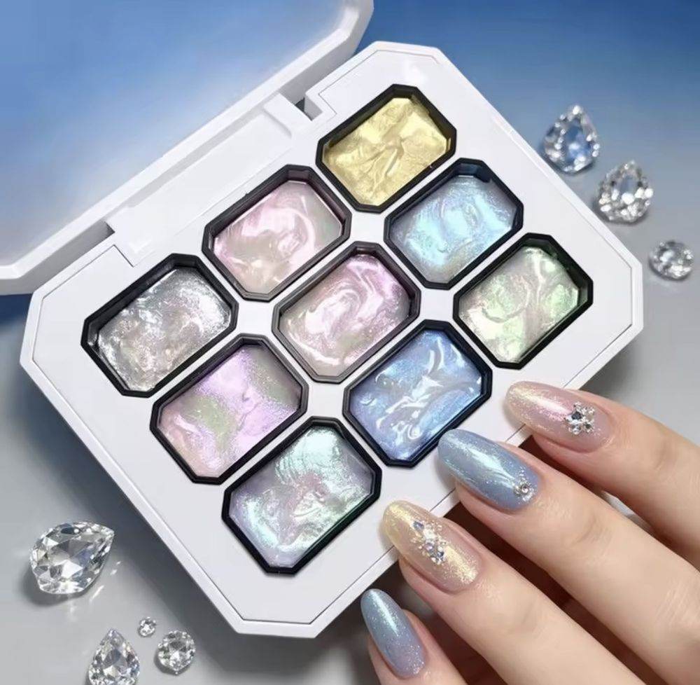 Palette Painting Gel 9 couleurs Irisé