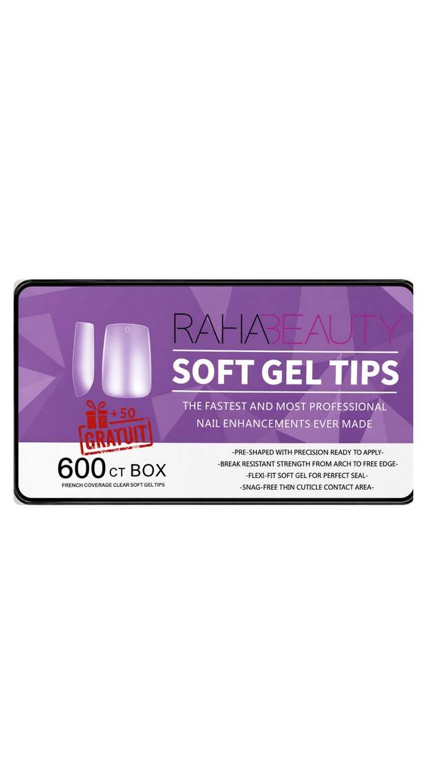 Soft Gel Tips Square – 650 Pièces