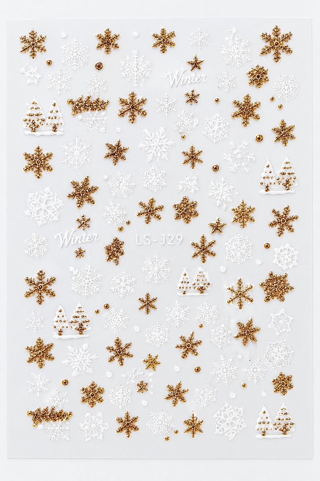 Stickers Noël 3D – Gold & White