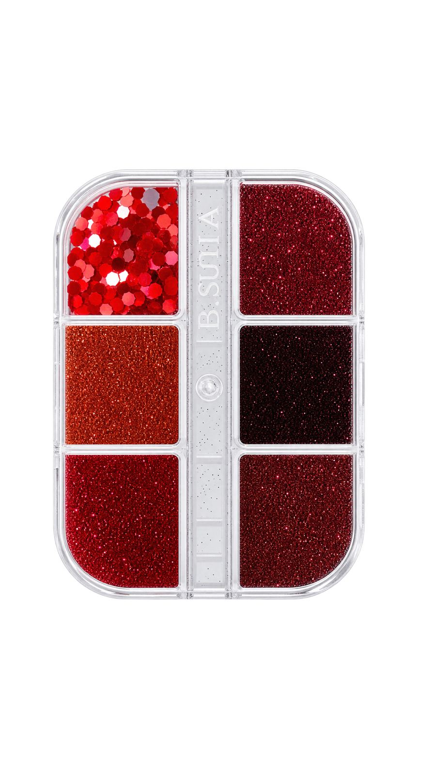 Palette Paillettes Rouge – 6 Teintes