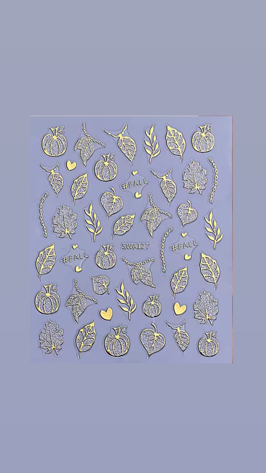 Stickers 3D Citrouille/Feuille – Gold